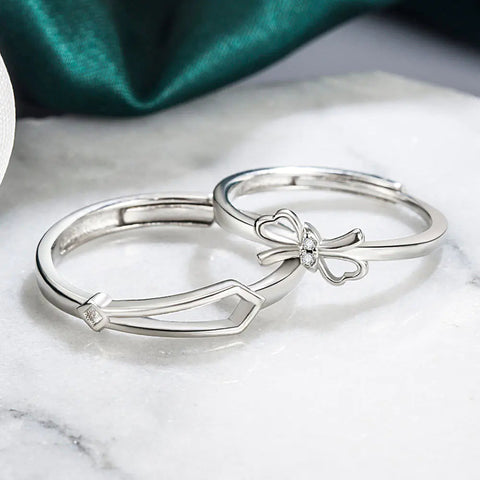 Adjustable Bow Opening Couple Ring for Women Frugal Finds Galore