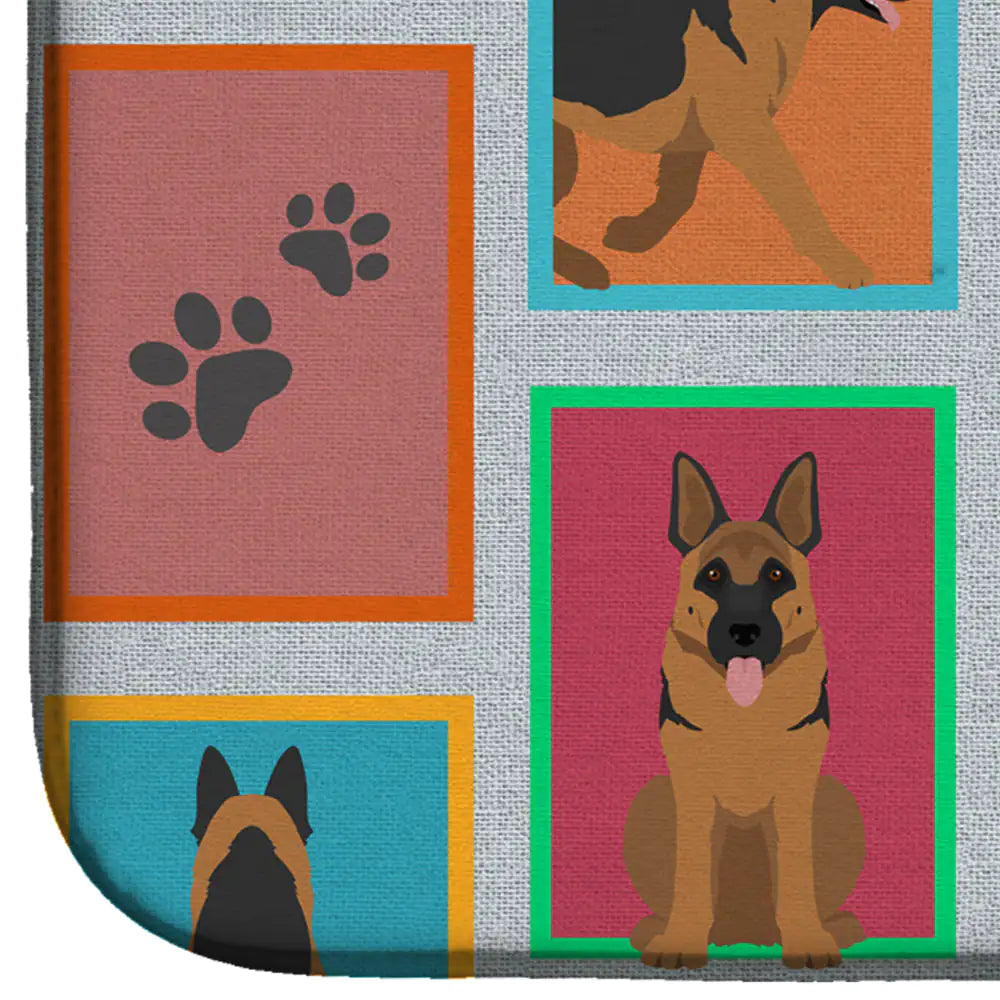 Lots of German Shepherd Dish Drying Mat