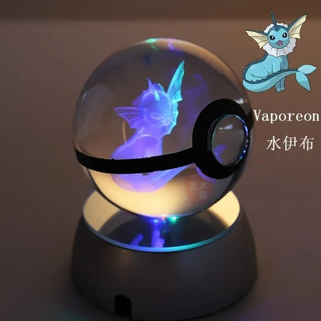 Pokemon 3d Crystal Ball Pikachu Figure