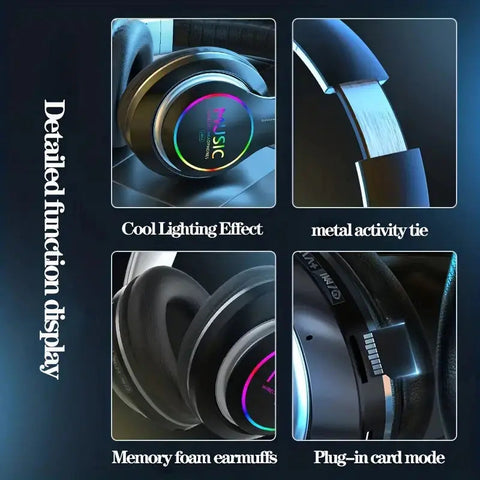 Wireless Sports Headphones with Cool Lighting and Surround Sound Frugal Finds Galore