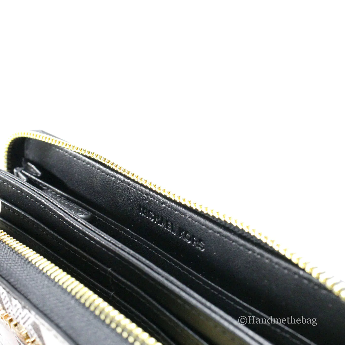 Michael Kors Jet Set Travel Black Signature Continental Wallet