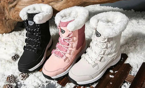 Women's Waterproof High-Top Thick Bottom Winter Boots Frugal Finds Galore