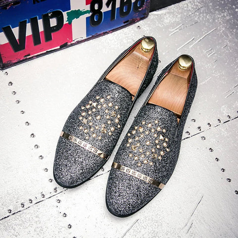 Men's Diamond Rhinestones Loafers Frugal Finds Galore