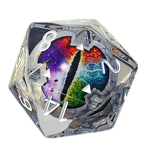 Colorful Dragon Eye Crystal Dice Set with Polygonal Design Frugal Finds Galore