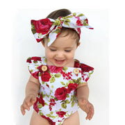 Toddler Floral Romper with Headband Frugal Finds Galore
