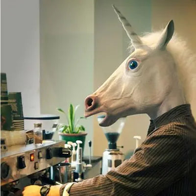 Latex Unicorn Party Headband and Horse Mask Frugal Finds Galore