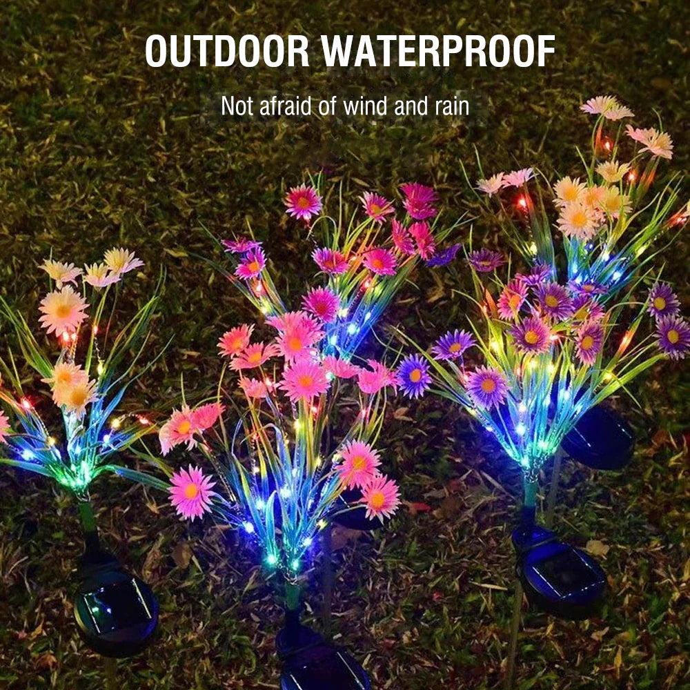 Solar Garden Lights LED Flower Stake Lamp