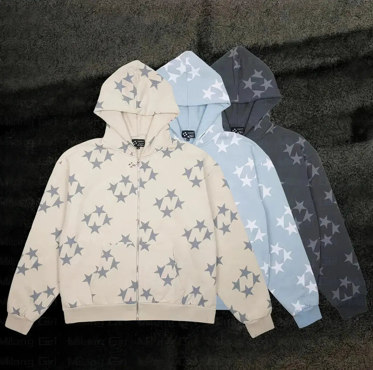 Sudadera con capucha de estrella de gran tamaño