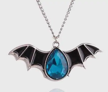 Vampire Bat Crystal Necklace