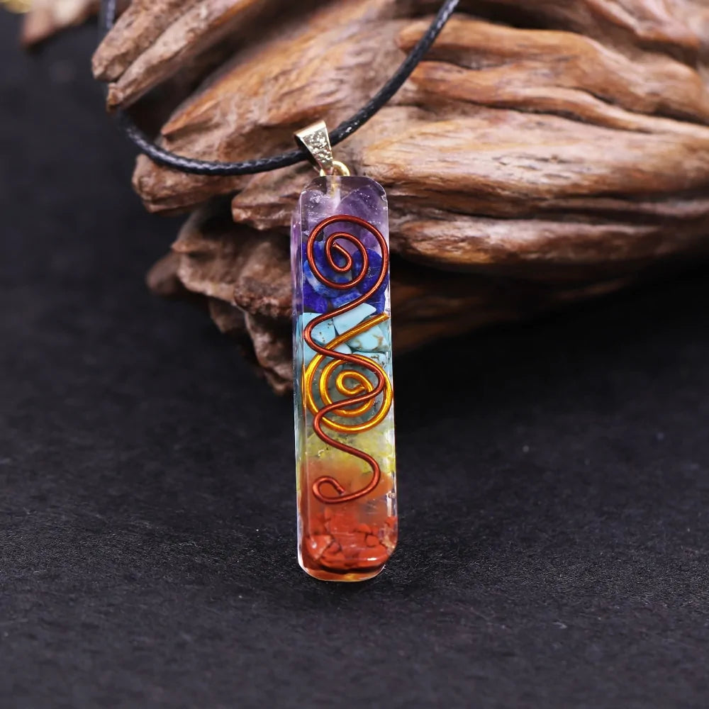 Collar de energía del chakra del arco iris