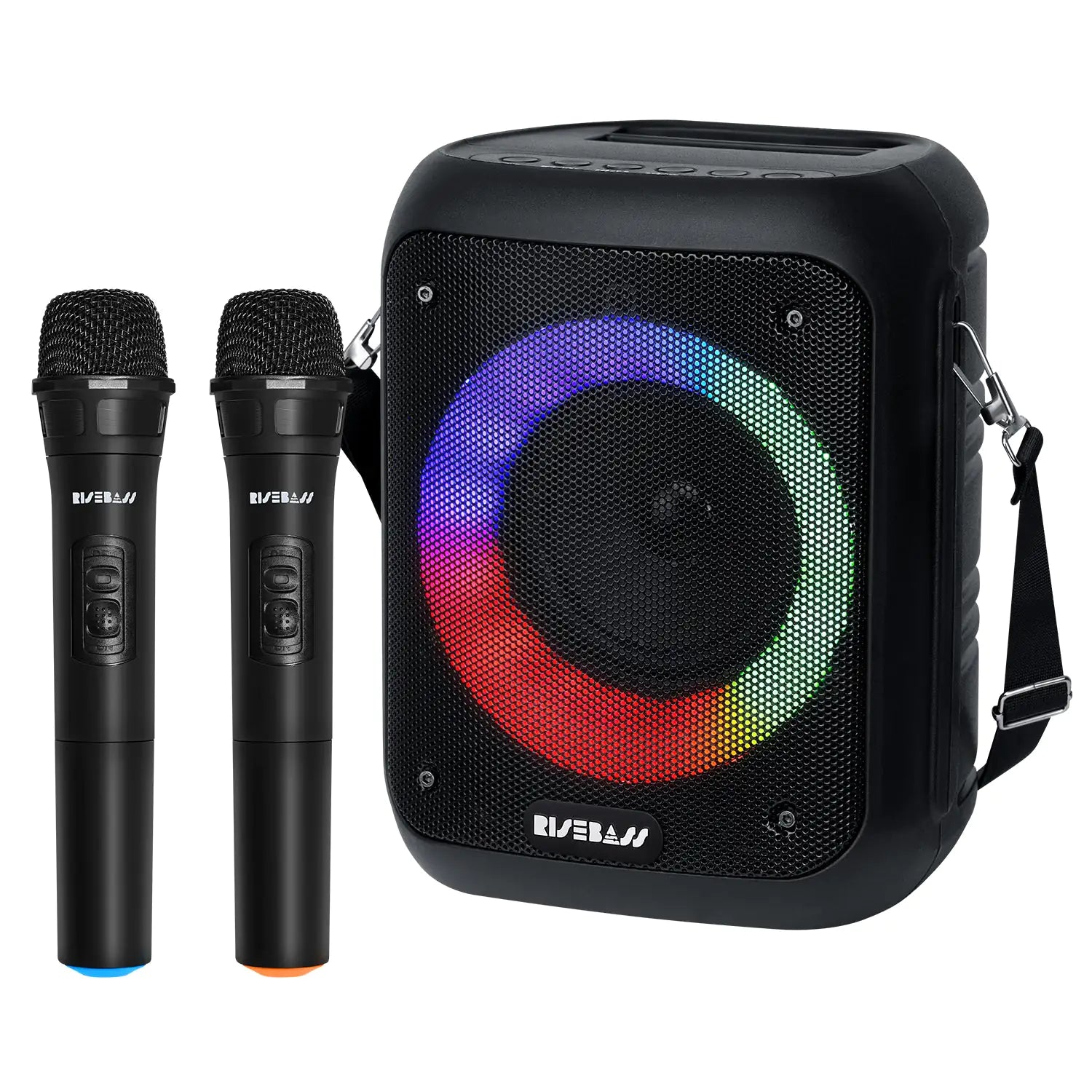 Portable Karaoke Machine with 2 Wireless Microphones