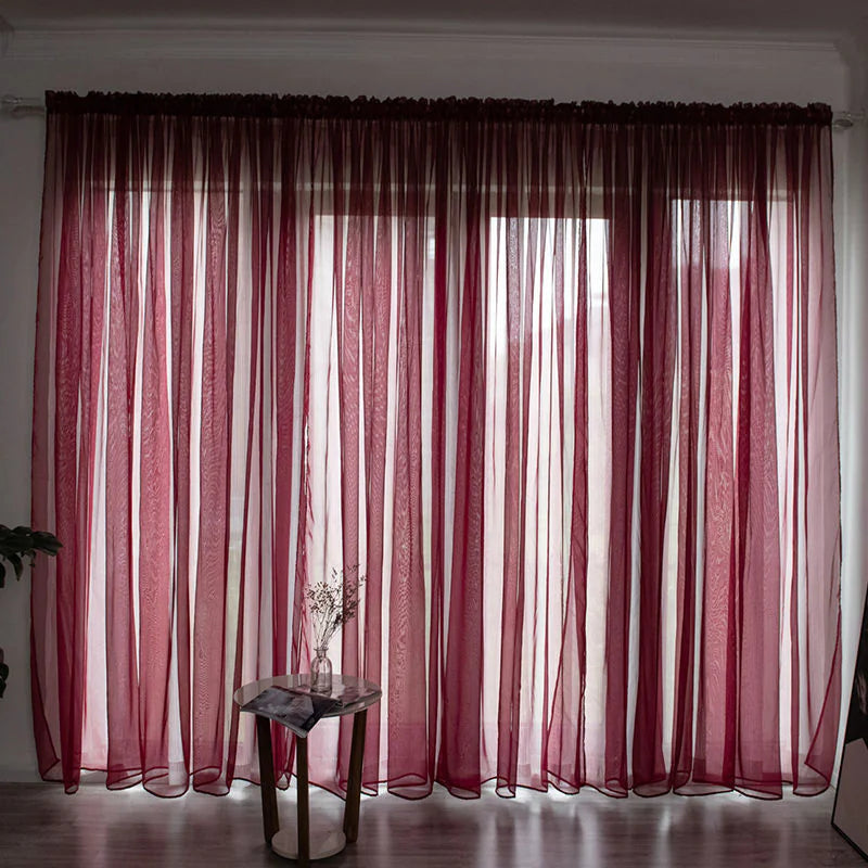 Solid Color Gauze Curtain