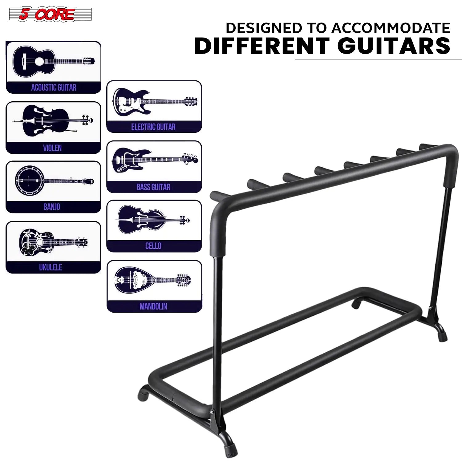 5Core Guitar Rack 7 Slot