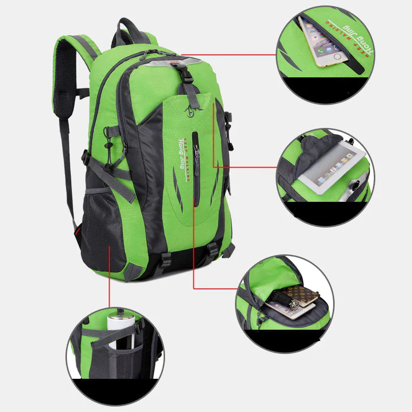 Mochila de viaje de 40 l para hombre y mujer, para acampar, portátil, senderismo, escuela, mochila, EE. UU.