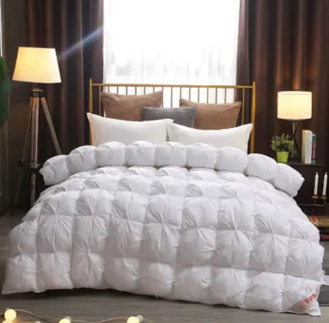 Elegant Luxe Goose Down Quilt: Quilted Cotton Comforter Frugal Finds Galore