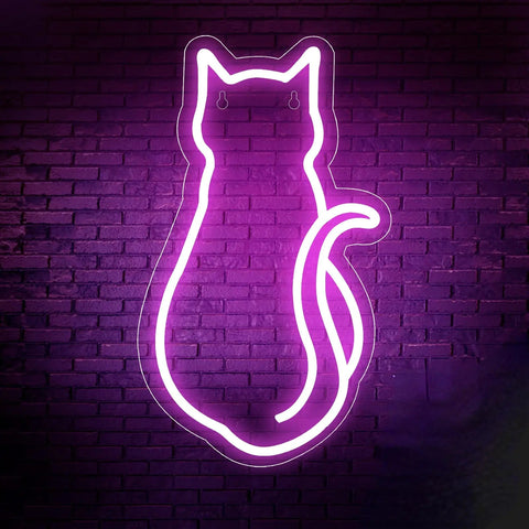 LED Neon Cat Wall Decor for Indoor/Outdoor Lighting Frugal Finds Galore