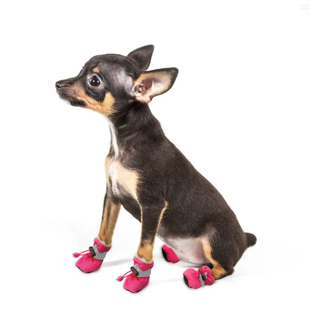 4 Pieces Waterproof Pet Shoes