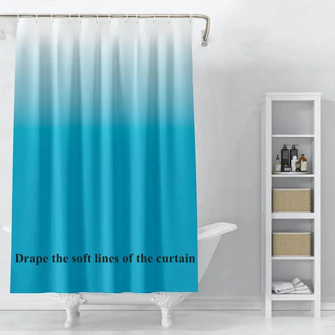 Gradual Color Shower Curtain Set with 12 Hooks Frugal Finds Galore