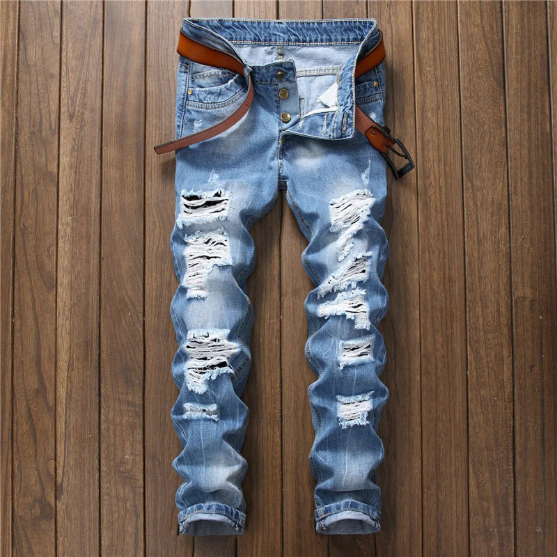 Ripped Washed Premium Denim