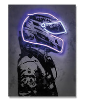 Neon Glow Vintage Helmet Canvas Art Frugal Finds Galore