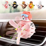 Cartoon Pilot Car Air Freshener with Rotating Propeller Frugal Finds Galore