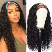 European Beauty Long Curly Turban Wig with Hair Band Frugal Finds Galore