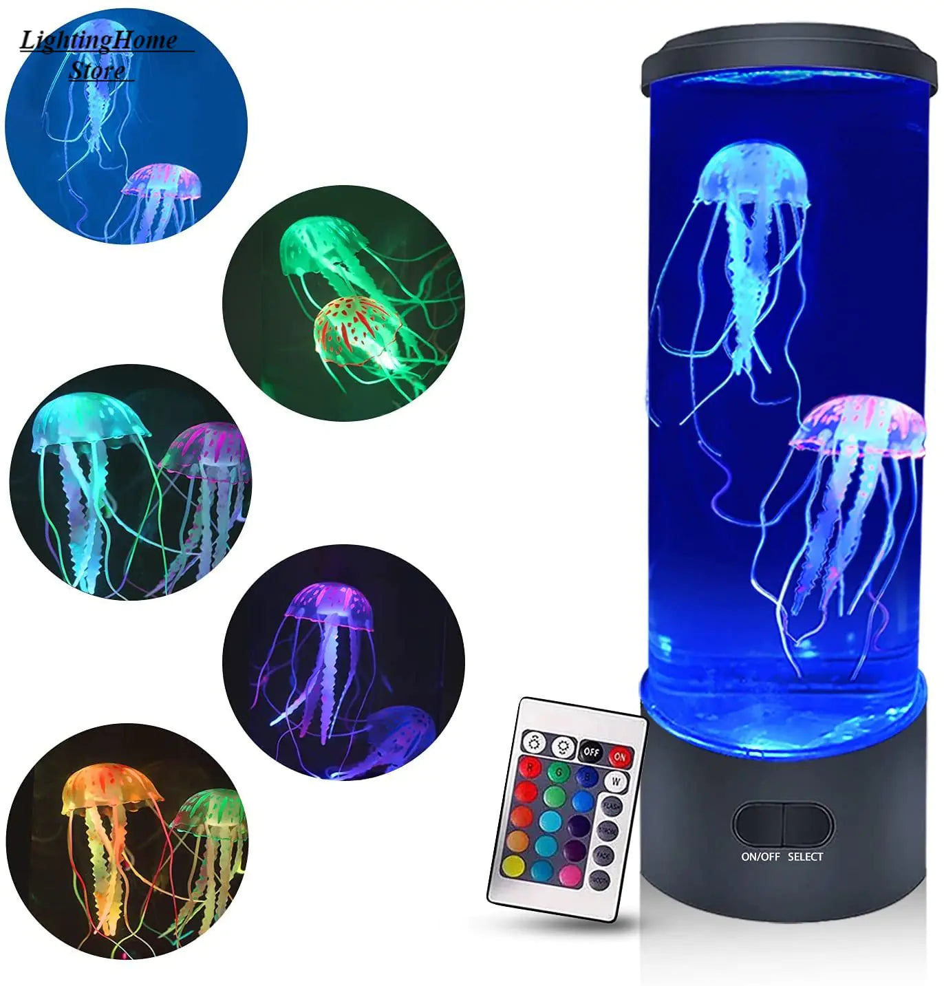 Animated Jellyfish LED Color-Changing Light