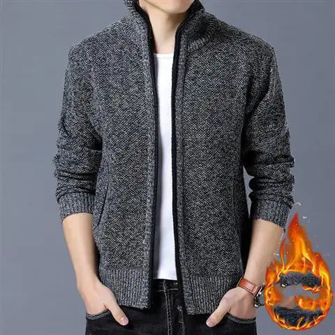 Winter Men Sweater Coat Thick And Velvet Frugal Finds Galore