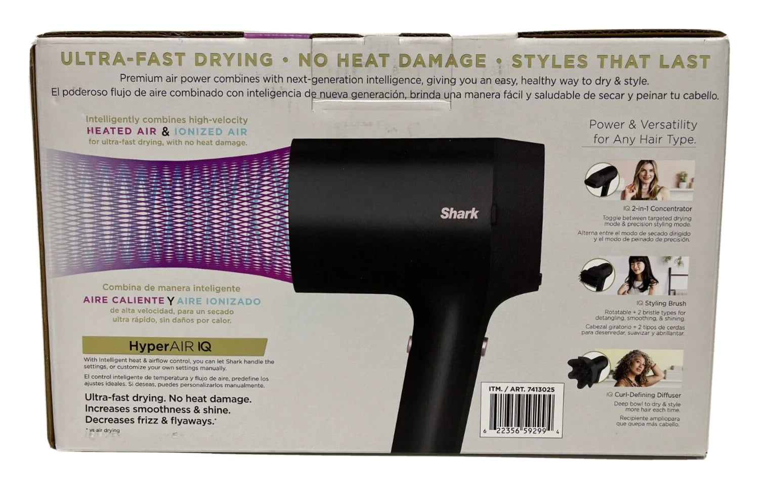 SHARK HyperAir IQ Hair Dryer Ultra-Fast Drying