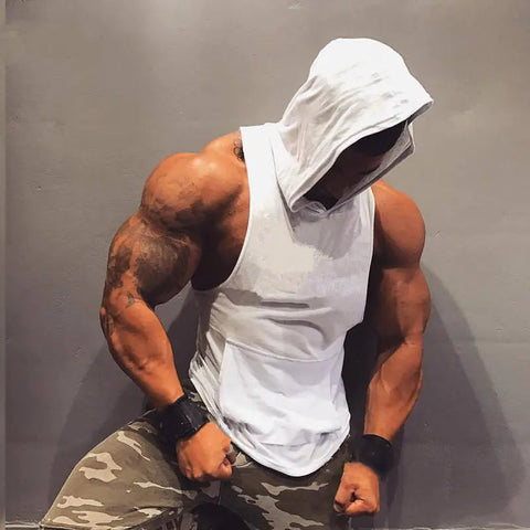 Men's Summer Sleeveless Hooded Tank Top (Youth Fit) Frugal Finds Galore
