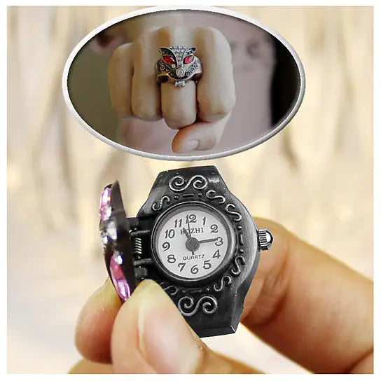 Vixen Watch In Antique Crystal Ring