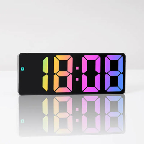 Colorful Big Screen LED Bedside Alarm Clock Frugal Finds Galore