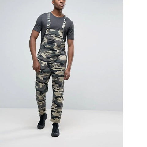 Camouflage Strap Long Pants Overalls Frugal Finds Galore