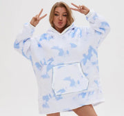 Oversized Hoodie Blanket With Sleeves Sweatshirt Frugal Finds Galore