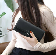 Women's Long Suede Wallet - Clutch Purse Frugal Finds Galore