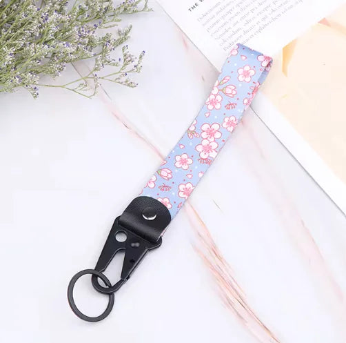 Cherry Blossom Car Keychain & Lanyard