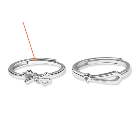 Adjustable Bow Opening Couple Ring for Women Frugal Finds Galore