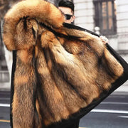 Fur Coat Faux Mink Velvet Medium Length Fur Coat Frugal Finds Galore