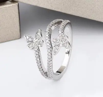 Silver Butterfly Ring