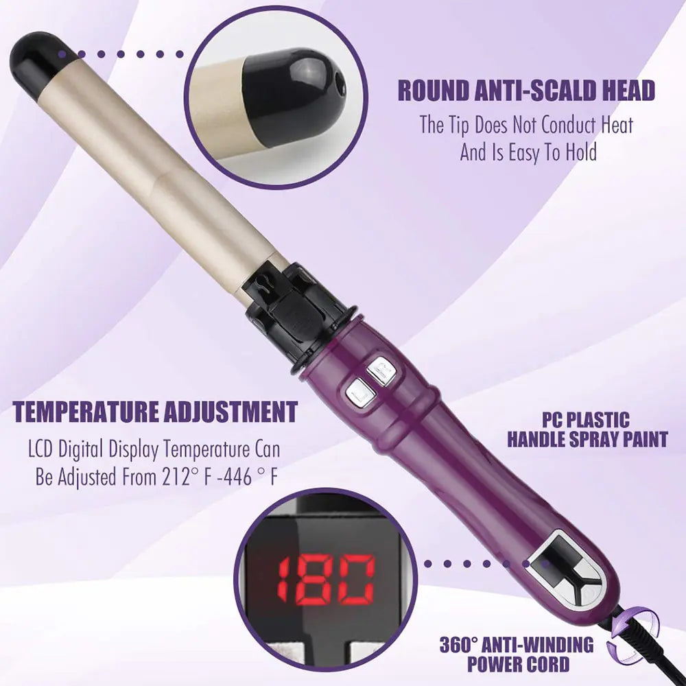 28/32mm Ceramic Barrel Automatic Rotating Hair Curler