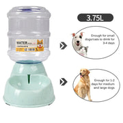 3.8L Gravity Pet Food Feeder & Water Dispenser Bowl Frugal Finds Galore