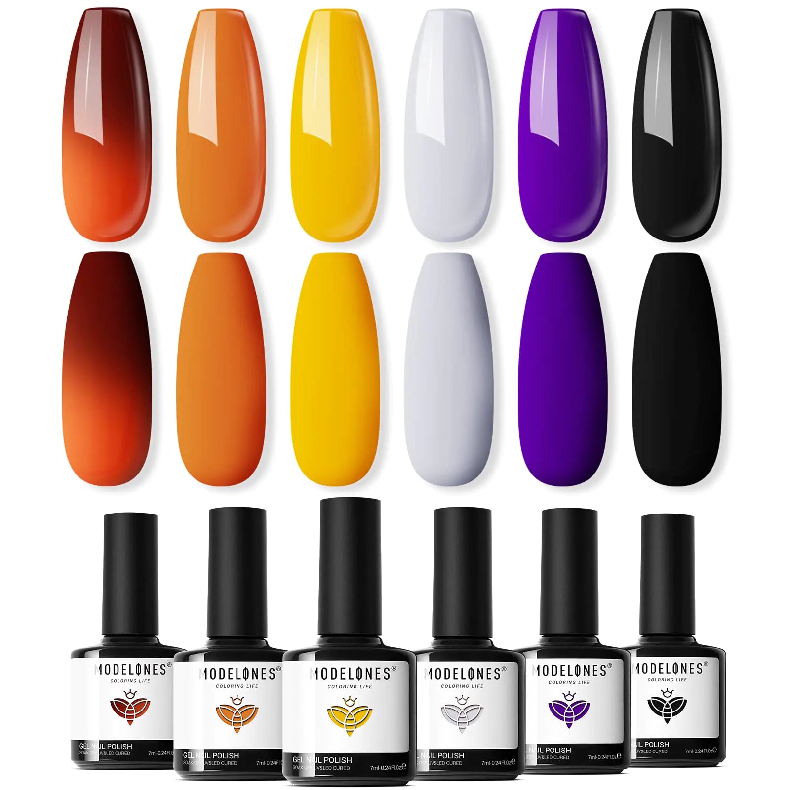 Gel Nail Polish Set- 6 Colors