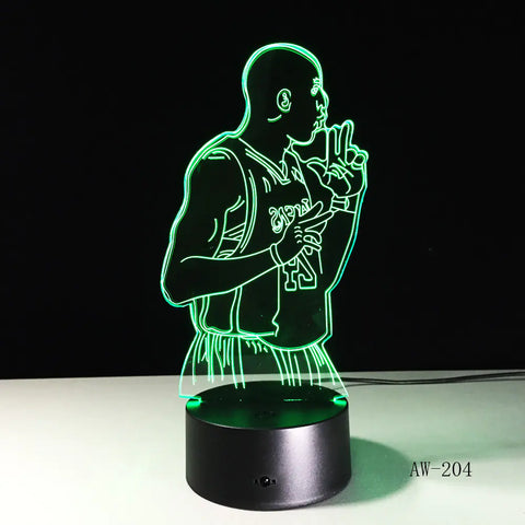 Colorful Touch Control LED Visual 3D Table Lamp Frugal Finds Galore