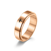 Minimalist Cross Rotatable Stainless Steel Ring Frugal Finds Galore