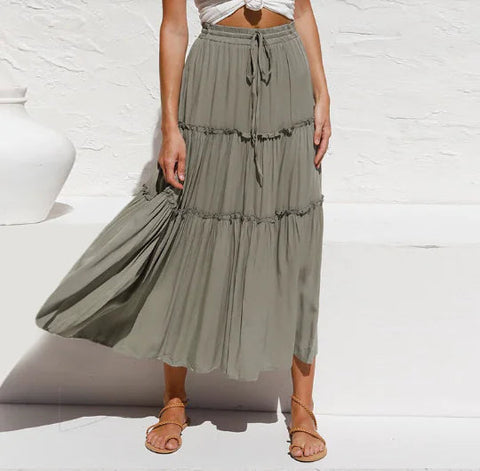 High Waist Slim Cotton Linen Skirt for Women Frugal Finds Galore