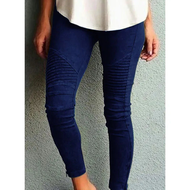 Jeggings plisados