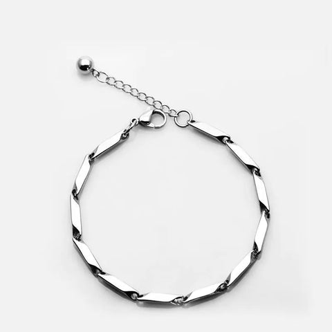 Men's Fashion Titanium Steel Twisted Rope Bracelet Frugal Finds Galore