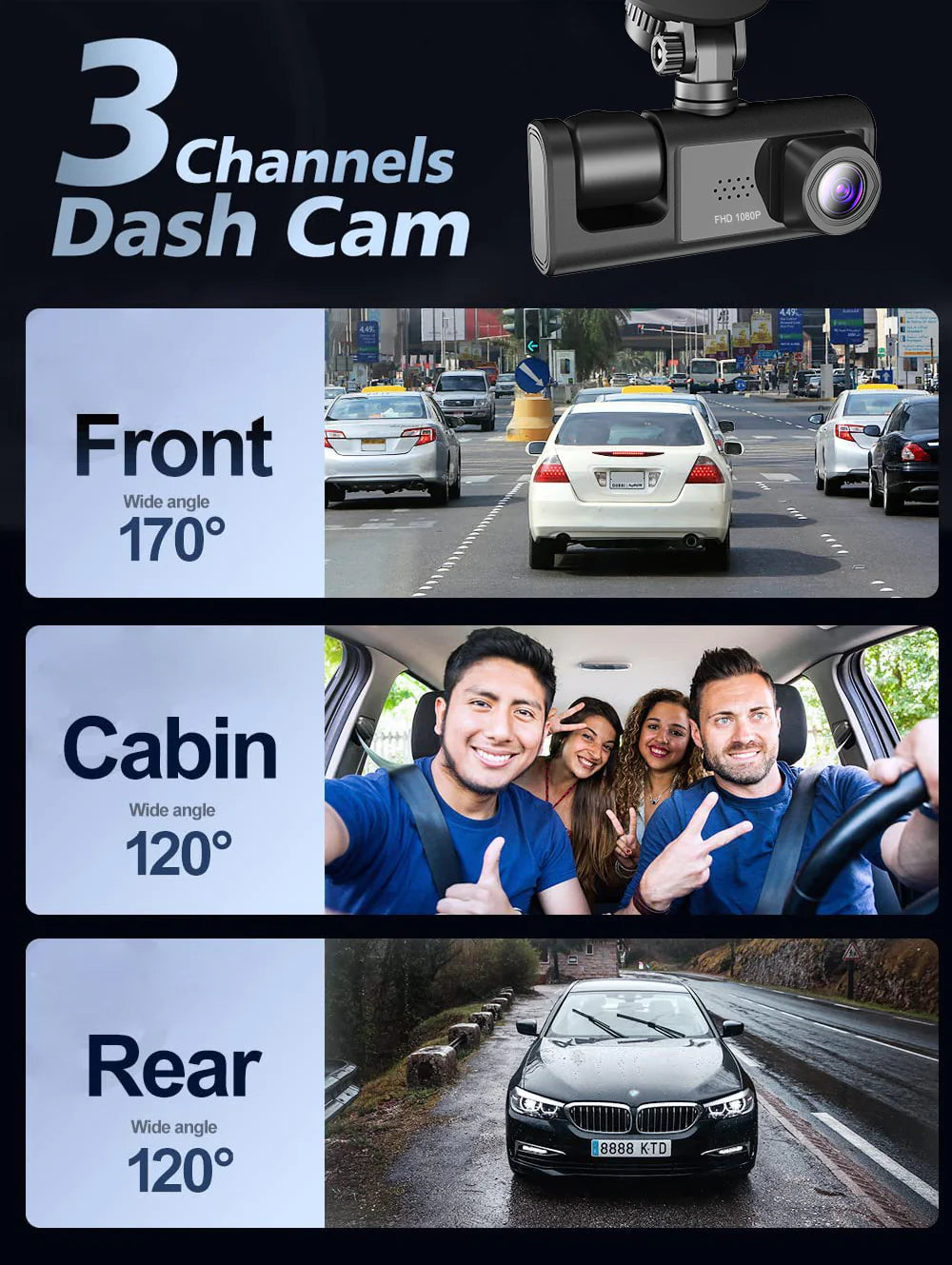 Car Dual Lens Dash Cam