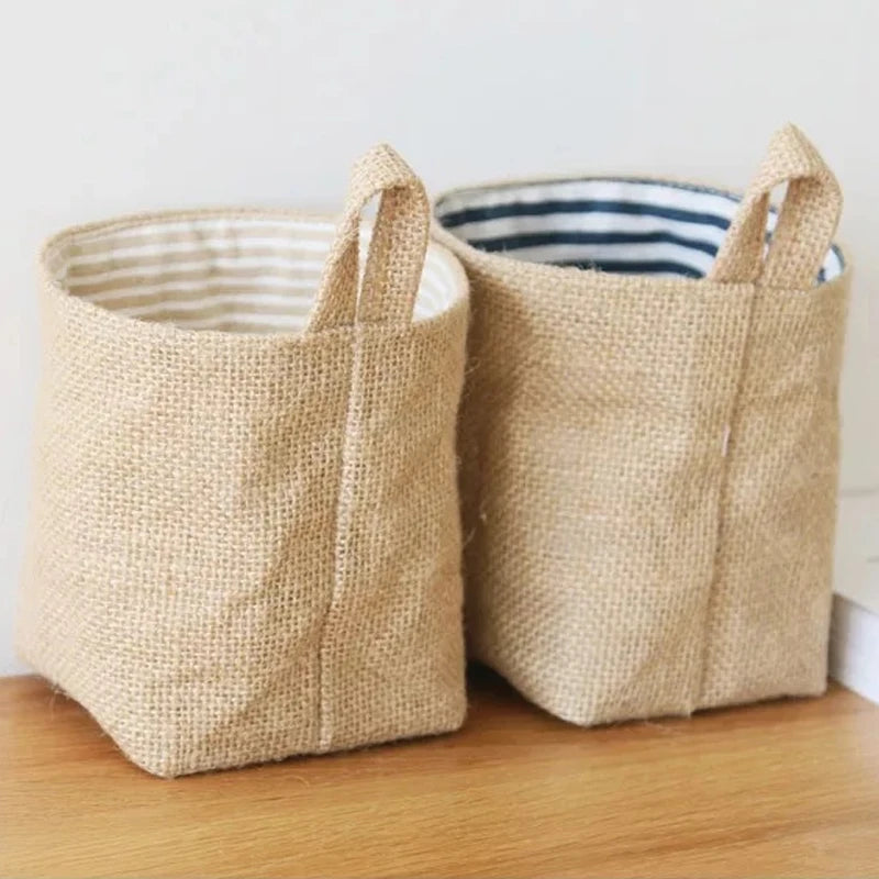 Cotton Linen Storage Basket