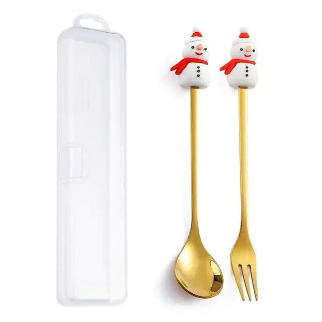 Christmas Cutlery Set: Festive Spoon and Fork